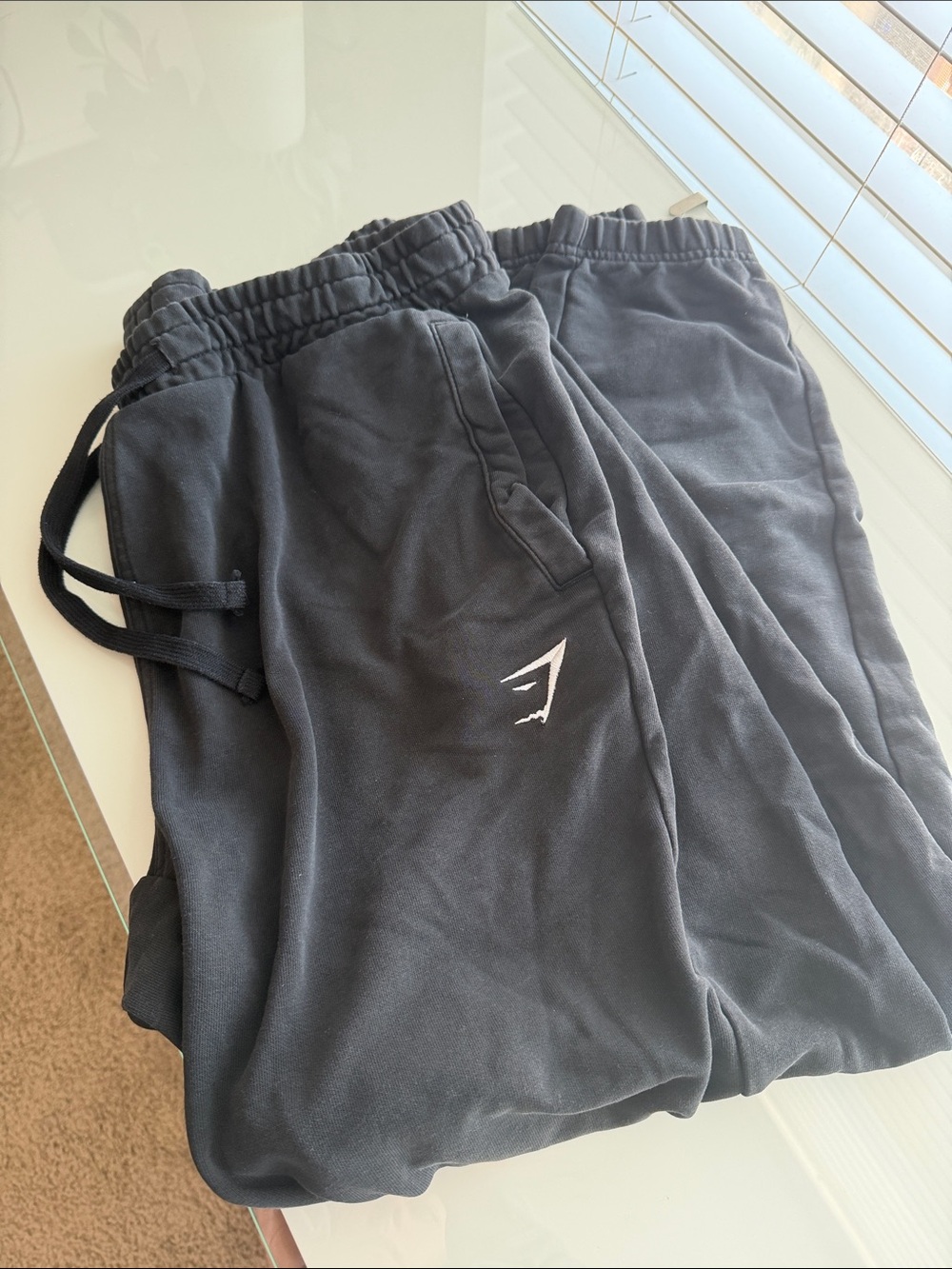 Gymshark Black Slim Fit Logo Joggers